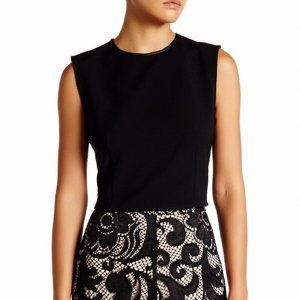 NWT Alice + Olivia Flynn Sleeveless Black Crop Top